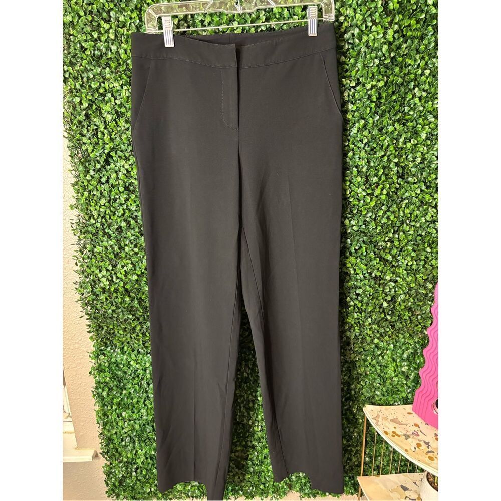 St. John Pants Womens 4 Black Business Wide Leg High Waisted Classy
